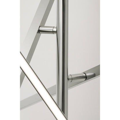 AFX Lighting Knoll 3 Light 48" Pendant, Polished Chrome/White