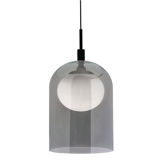 AFX Lighting Kiran 1LT LED 8" Pendant, Brass/3000K, 120V/Smoke - KRNP08L30D1BK