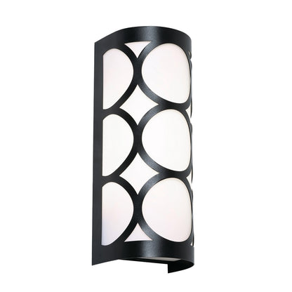 AFX Lighting Lake 2LT 13'' Candelabra Base Sconce, Black/White - LAKS0513CBBK