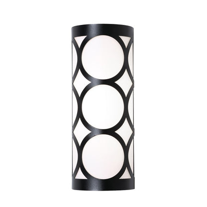 AFX Lighting Lake 2LT 13'' Candelabra Base Sconce, Black/White