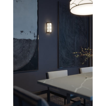 AFX Lighting Lake 2LT 13'' Candelabra Base Sconce, Black/White