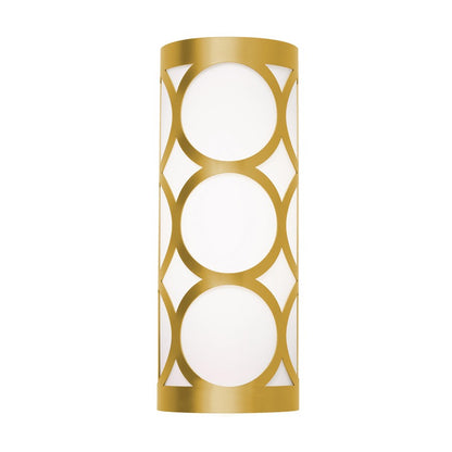 AFX Lighting Lake 2LT 13'' Candelabra Base Sconce, Gold/White