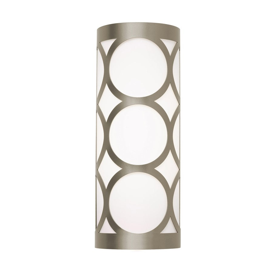 AFX Lighting Lake 2LT 13'' Candelabra Base Sconce, Nickel/White