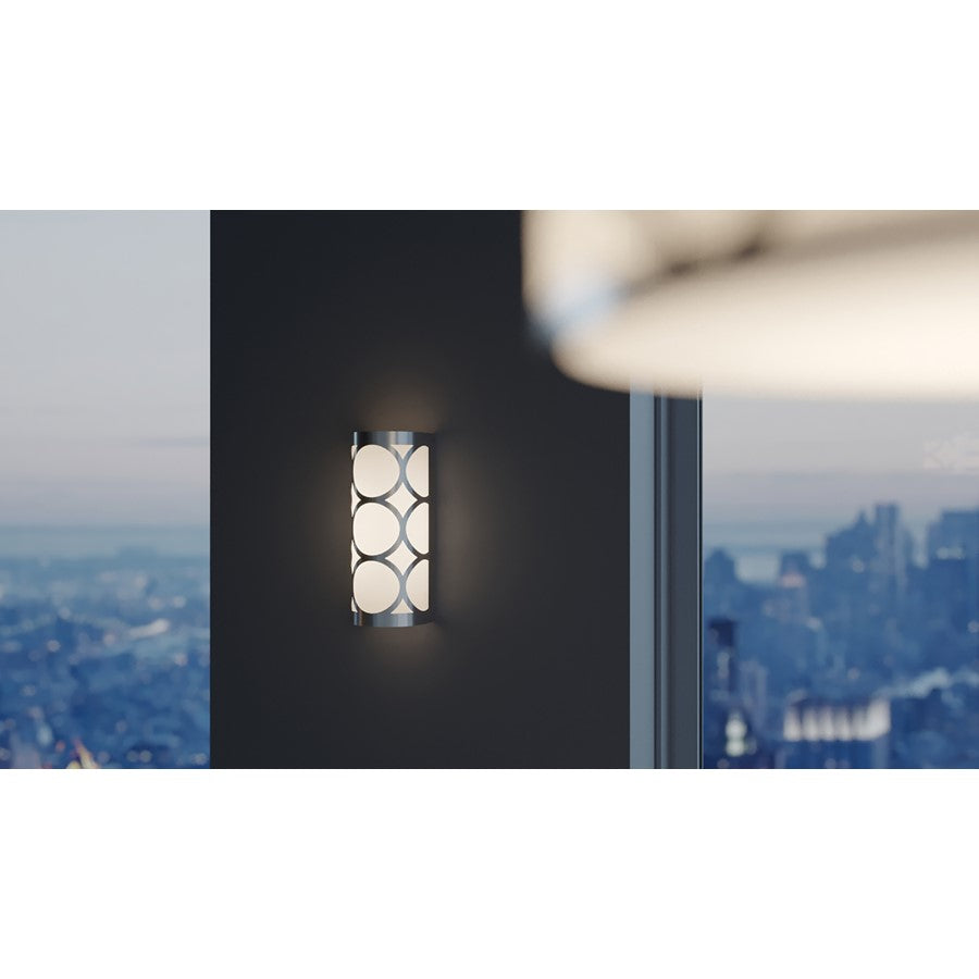 AFX Lighting Lake 2LT 13'' Candelabra Base Sconce, Nickel/White