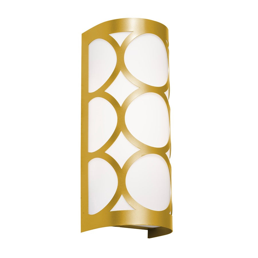 AFX Lighting Lake 1LT 13'' LED Sconce, Gold/White - LAKS0513LAJUDGD