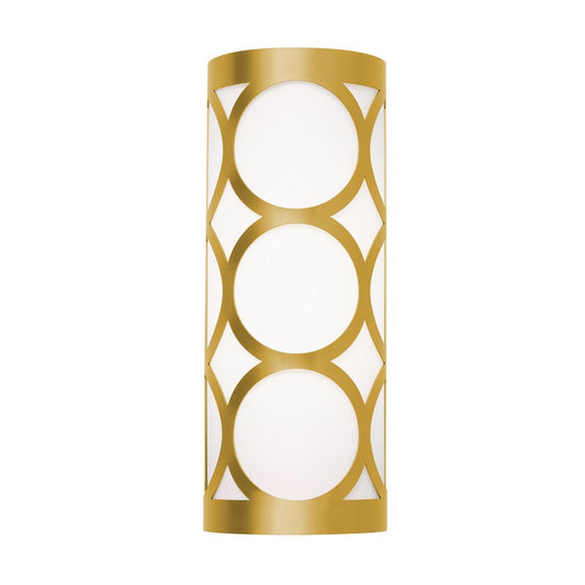 AFX Lighting Lake 1LT 13'' LED Sconce, Gold/White