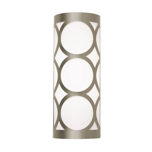 AFX Lighting Lake 1LT 13'' LED Sconce, Painted Nickel/White