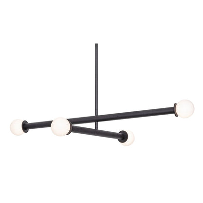 AFX Lighting Lane 4 Light Pendant, Black/White