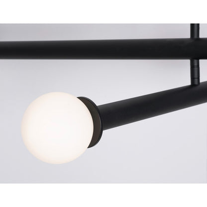 AFX Lighting Lane 4 Light Pendant, Black/White