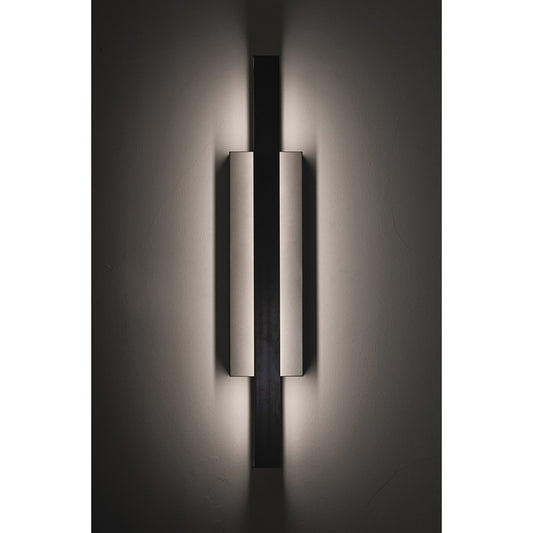 AFX Lighting Liam 2LT 24'' LED Outdoor Sconce, Nickel/White