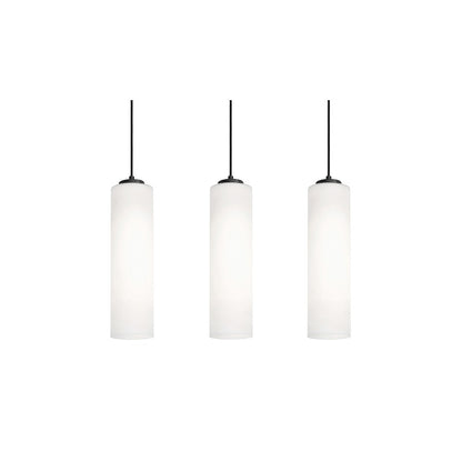 AFX Lighting Leo 3 Light Black Pendant, Black/White - LEOP0412MBBKLNR3