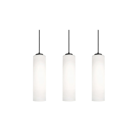 AFX Lighting Leo 3 Light Black Pendant, Black/White - LEOP0412MBBKLNR3