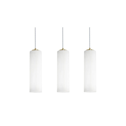 AFX Lighting Leo 3 Light Linear Pendant, Antique Brass/White - LEOP0412MBLBLNR3
