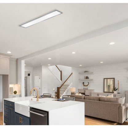 AFX Lighting Lugano 1Lt LED Flush Mount, Nickel/Frosted White