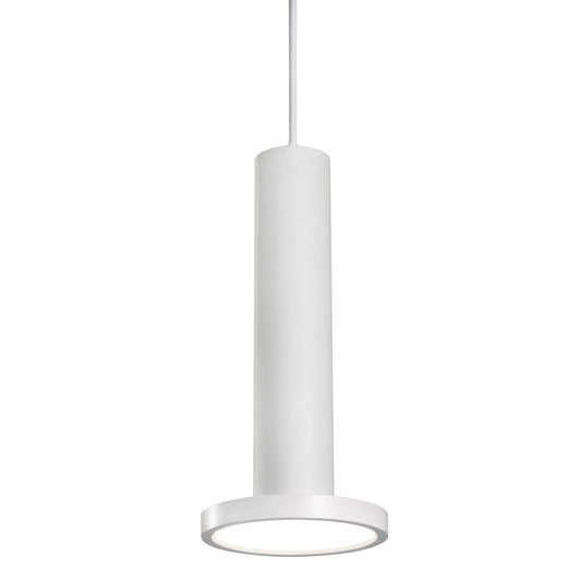 AFX Lighting Luna 1 Light 5.34" Pendant, White/White