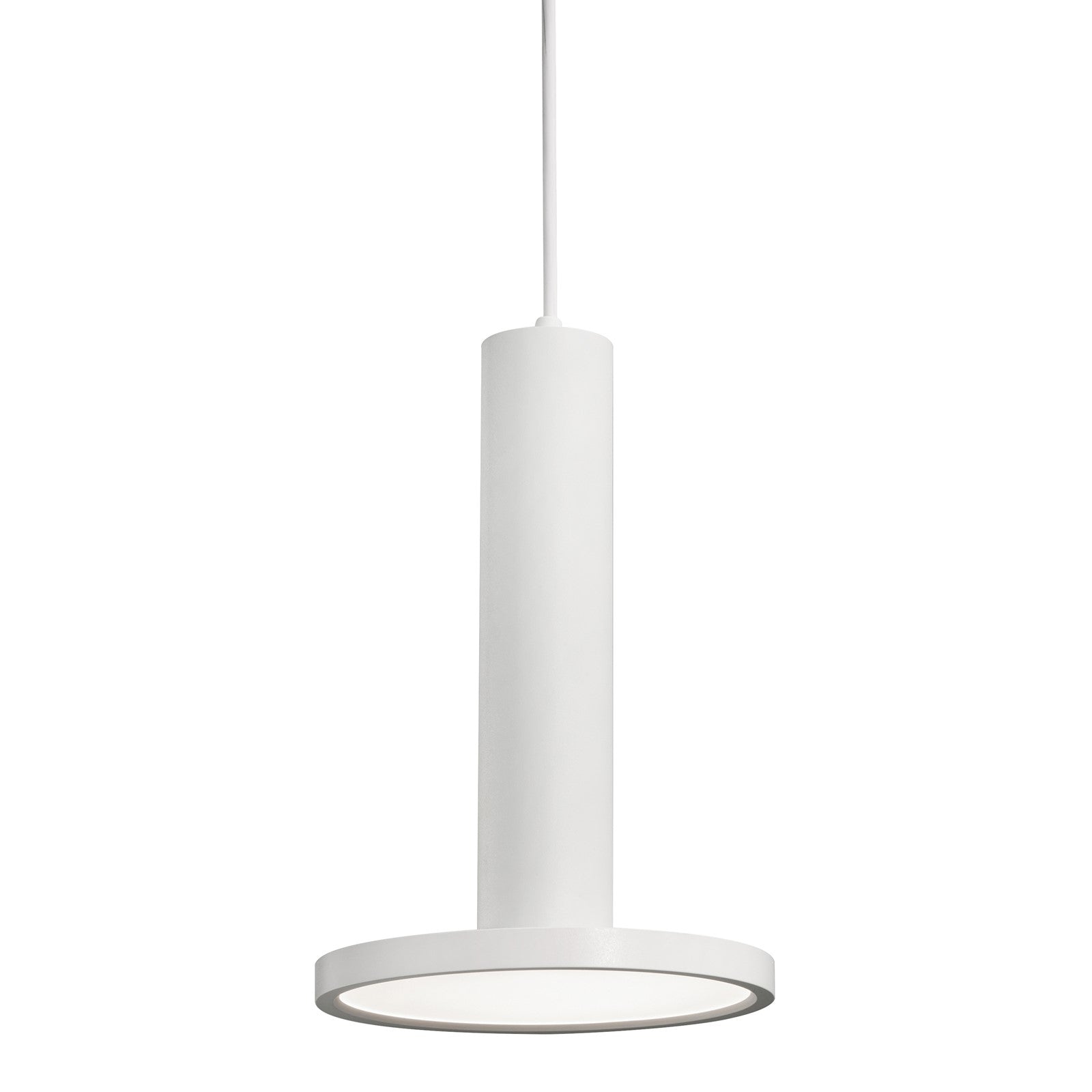 AFX Lighting Luna 1 Light 7.88" Pendant, White/White