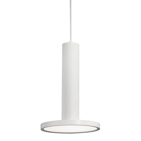 AFX Lighting Luna 1 Light 7.88" Pendant, White/White