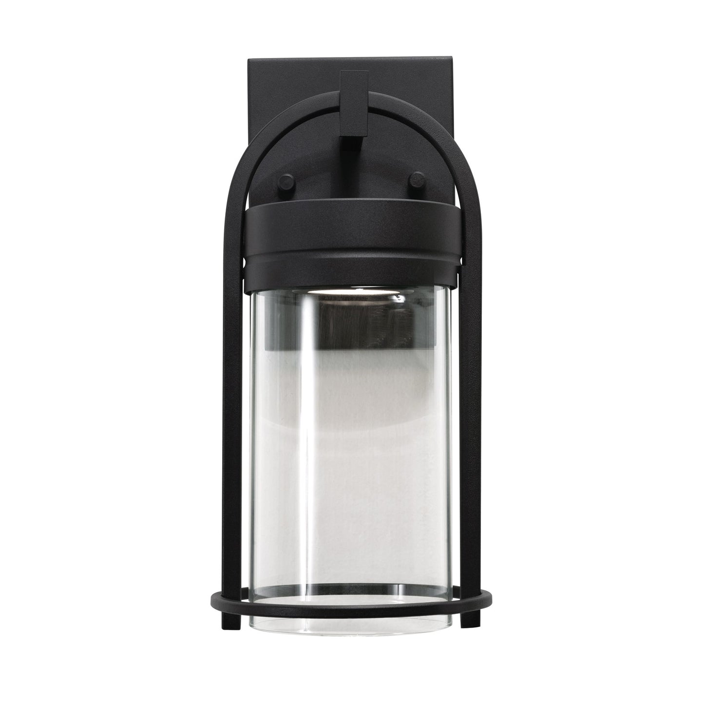 AFX Lighting Langston 1Lt LED 12"H Outdoor Sconce, Black/Clear