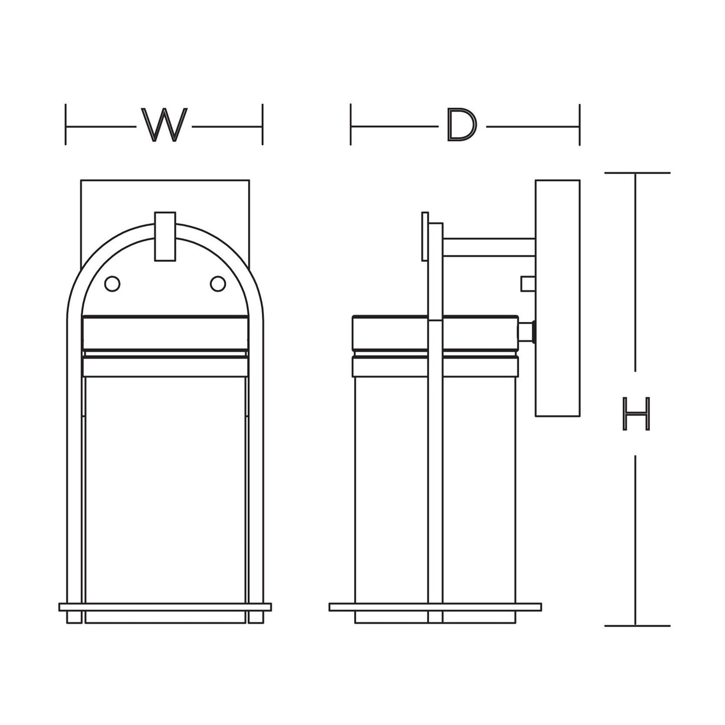 AFX Lighting Langston 1Lt LED 12"H Outdoor Sconce, Black/Clear