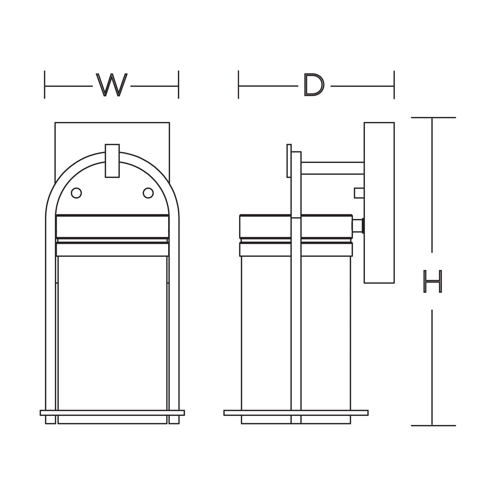 AFX Lighting Langston 1Lt LED 12"H Outdoor Sconce, Black/Clear