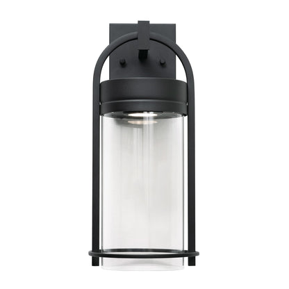 AFX Lighting Langston 1Lt LED 17"H Outdoor Sconce, Black/Clear