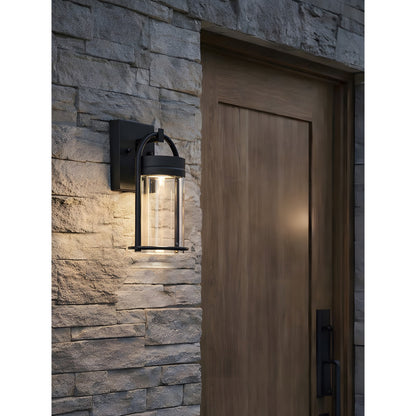AFX Lighting Langston 1Lt LED 17"H Outdoor Sconce, Black/Clear