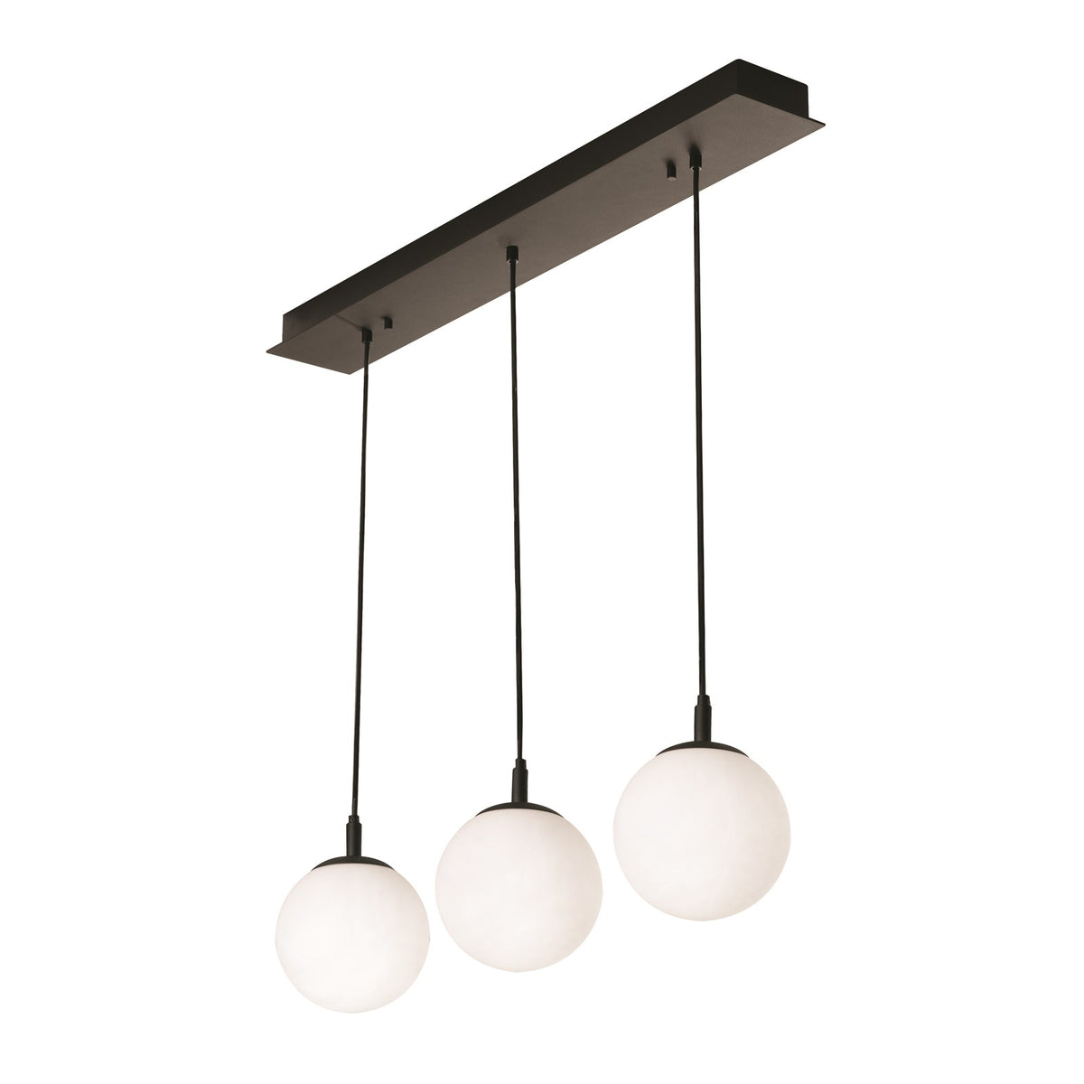 AFX Lighting Loretto 18in 3-Light Round Pendant | Satin Nickel and White Glass | Kitchen Island & Dining Room | 18 x 18 x 7 in | Model LRTP07MBSNRND3