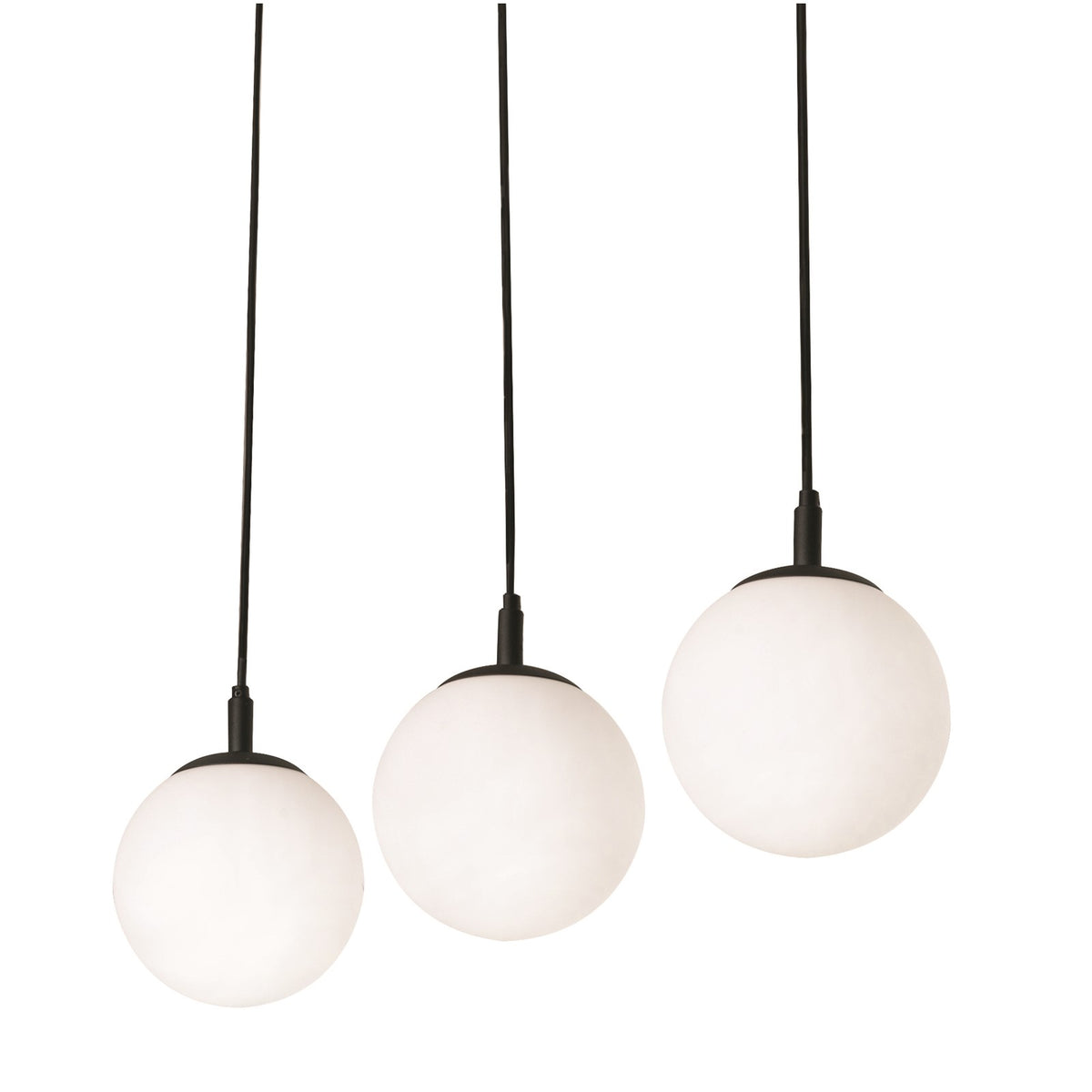 AFX Lighting Loretto 18in 3-Light Round Pendant | Satin Nickel and White Glass | Kitchen Island & Dining Room | 18 x 18 x 7 in | Model LRTP07MBSNRND3