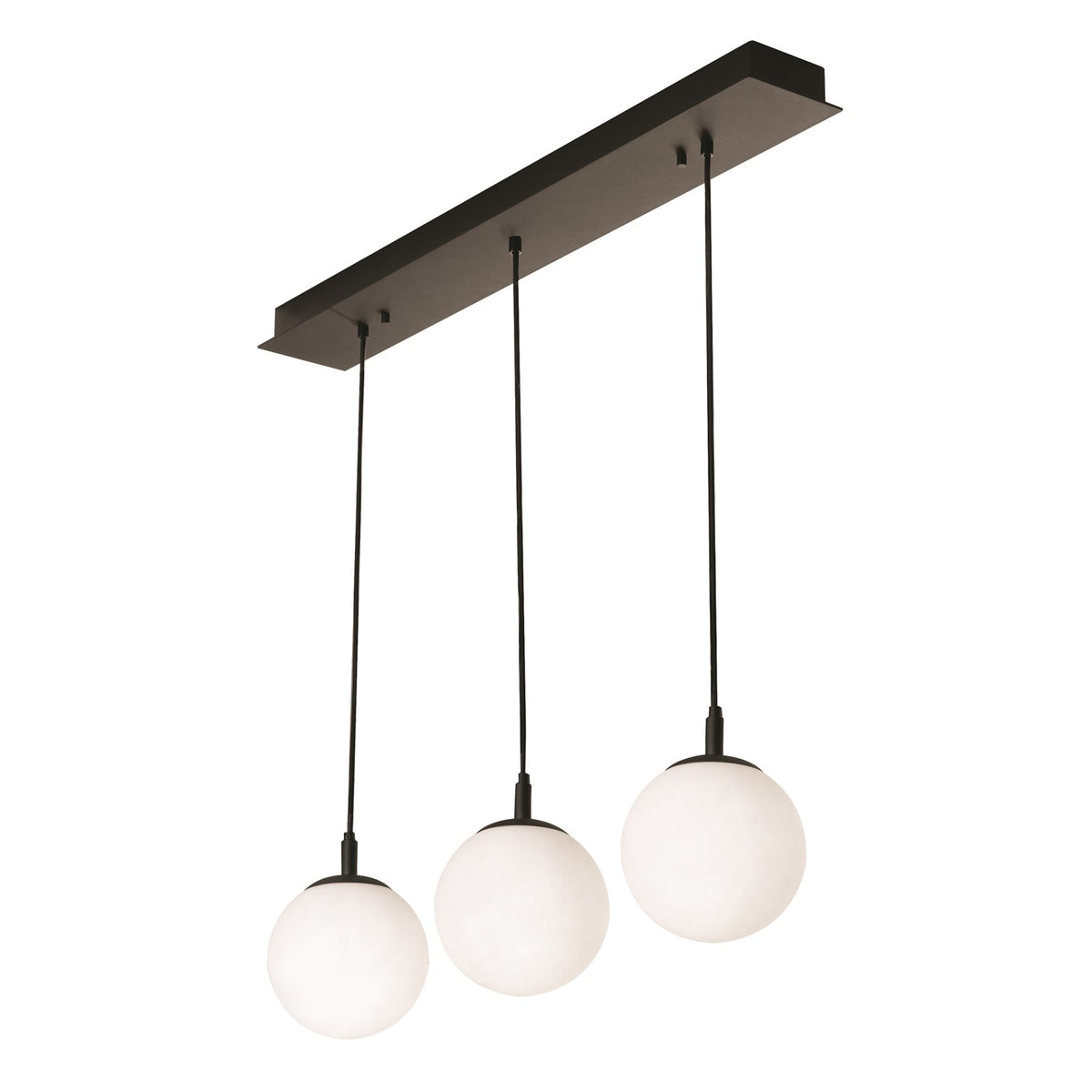 AFX Lighting Loretto 18in 3-Light Round Pendant | Satin Nickel and White Glass | Kitchen Island & Dining Room | 18 x 18 x 7 in | Model LRTP07MBSNRND3