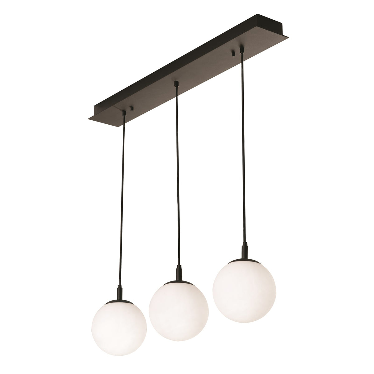 AFX Lighting Loretto 18in 3-Light Round Pendant | Satin Nickel and White Glass | Kitchen Island & Dining Room | 18 x 18 x 7 in | Model LRTP07MBSNRND3