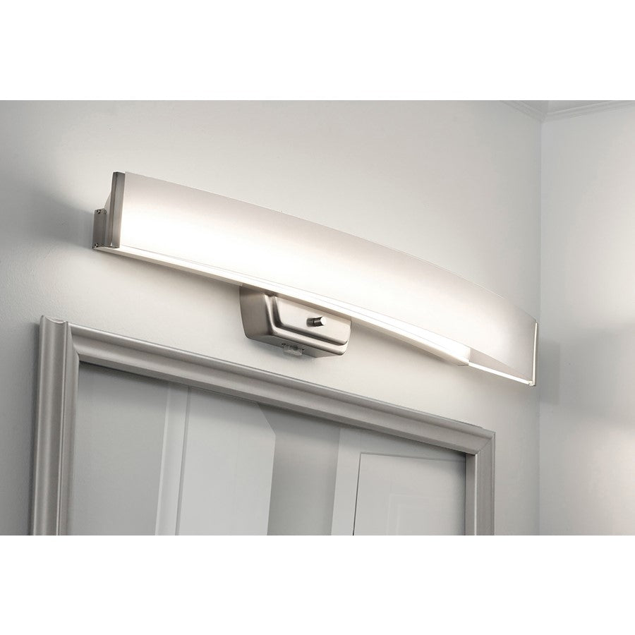 AFX Lighting Layla 1Lt 24" LED Vanity Light, Nickel/Frosted