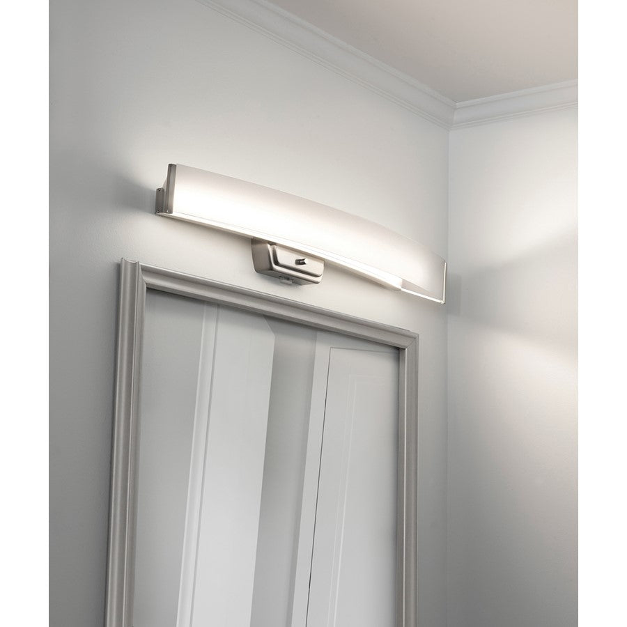 AFX Lighting Layla 1Lt 33" LED Vanity Light, Nickel/Frosted