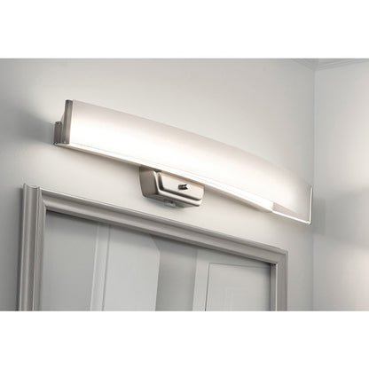 AFX Lighting Layla 1Lt 33" LED Vanity Light, Nickel/Frosted