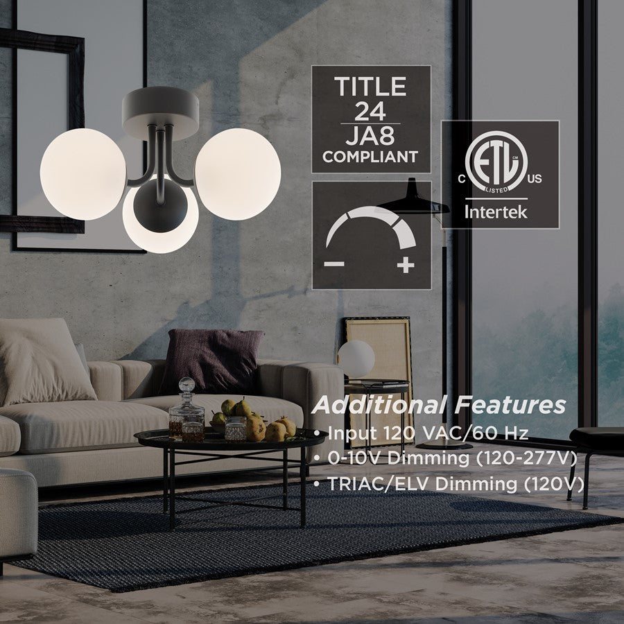 AFX Lighting Metropolitan 15" LED Semi-Flush Mount