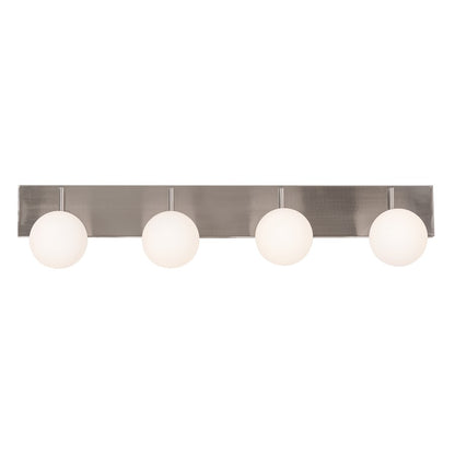 4 Light Bathroom Vanity Light, Satin Nickel