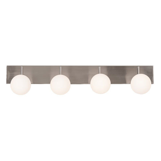 4 Light Bathroom Vanity Light, Satin Nickel