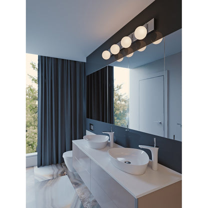 4 Light Bathroom Vanity Light, Satin Nickel