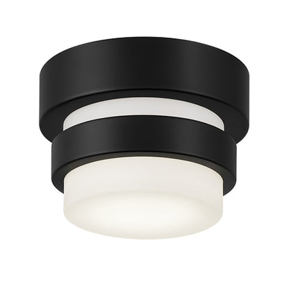 AFX Lighting Miami 1 Light Flush Mount, Black/White - MIAF05LAJUDBK
