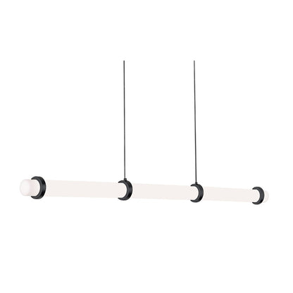 AFX Lighting Miami 1 Light Linear Pendant, Black/White
