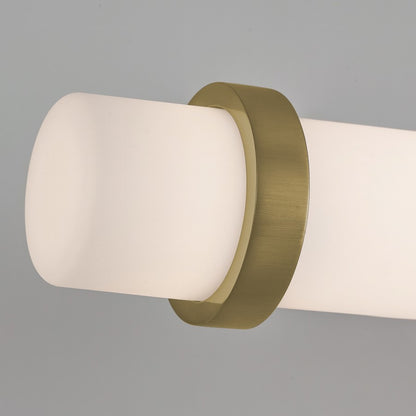 AFX Lighting Miami 1Lt Linear Pendant, Antique Brass/White