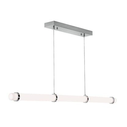 AFX Lighting Miami 1Lt Linear Pendant, Polished Chrome/White - MIAP0348LAJUDPC