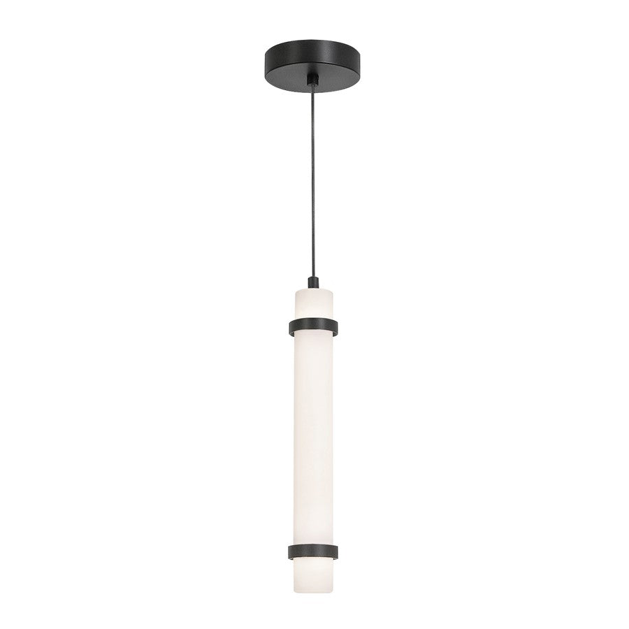 AFX Lighting Miami 1 Light 15" Pendant, Black/White - MIAP15LAJUDBK