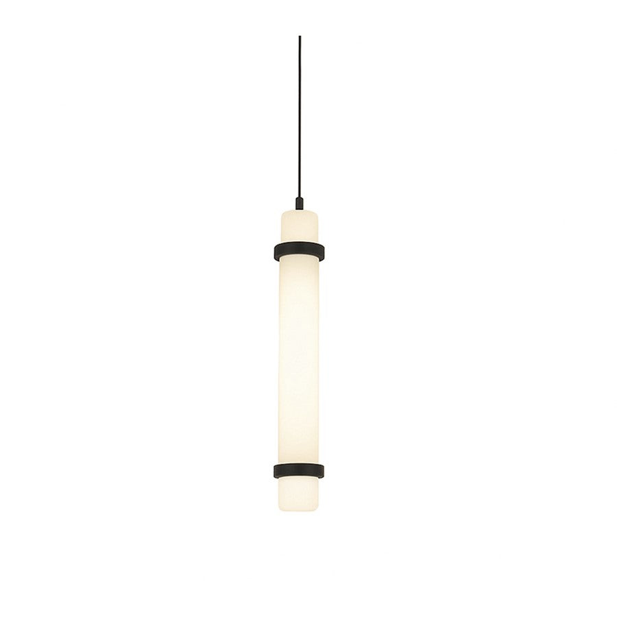 AFX Lighting Miami 1 Light 15" Pendant, Black/White