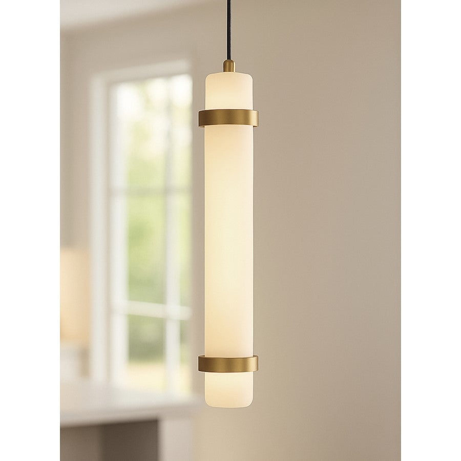 AFX Lighting Miami 1 Light 15" Pendant, Black/White