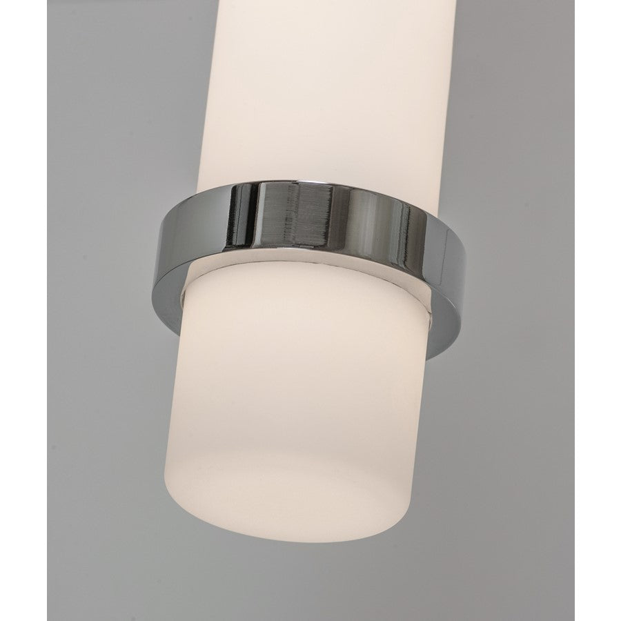 AFX Lighting Miami 1 Light 15" Pendant, Polished Chrome/White