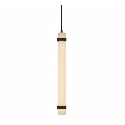 AFX Lighting Miami 1 Light 24" Pendant, Black/White