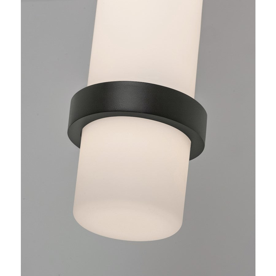 AFX Lighting Miami 1 Light 24" Pendant, Black/White