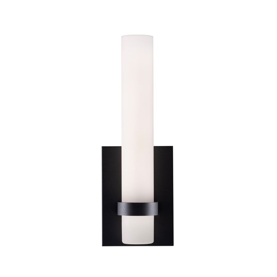 AFX Lighting Miami 1 Light Sconce, Black/White - MIAS0513LAJUDBK