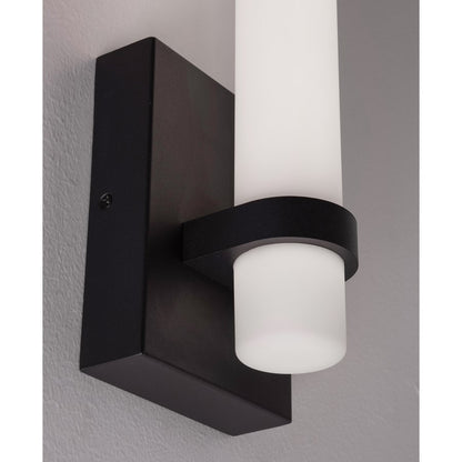 AFX Lighting Miami 1 Light Sconce, Black/White