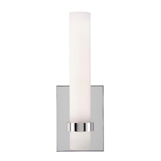 AFX Lighting Miami 1 Light Sconce, Polished Chrome/White - MIAS0513LAJUDPC